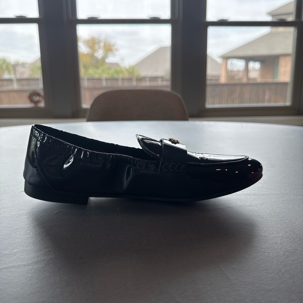 Tory Burch Patent Leather Loafers, Deep Navy | 8M - Picture 6 of 12
